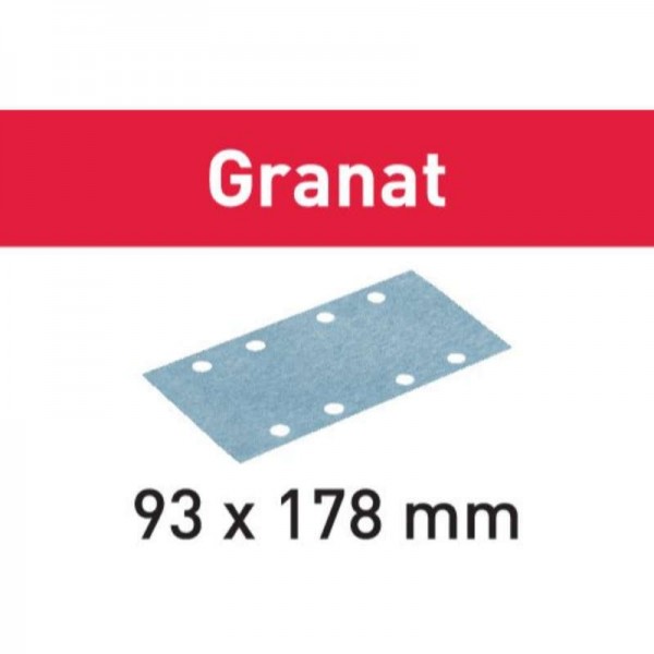 Festool - 498943 -  Hoja de lijar STF 93X178 P400 GR/100 Granat - 1