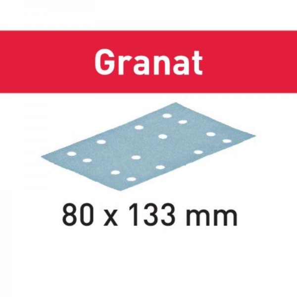 Festool - 497204 -  Hoja de lijar STF 80x133 P280 GR/100 Granat - 1