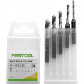 Festool - 495130 -  Estuche de brocas BKS D 3-8 CE/W-K - 1