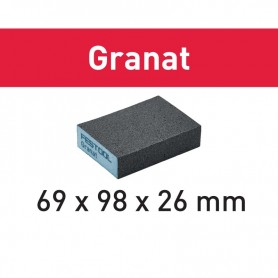Festool - 201081 -  Bloque de lijado 69x98x26 60 GR/6 Granat - 1