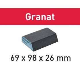 Festool - 201084 -  Bloque de lijado 69x98x26 120 CO GR/6 Granat - 1