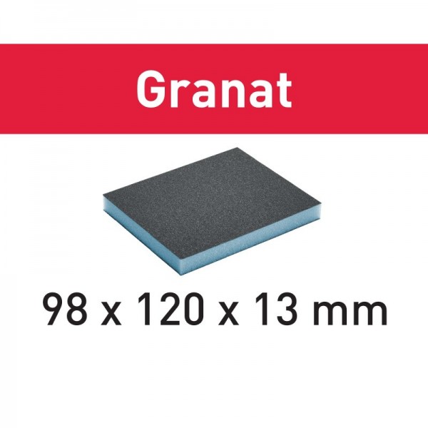 Festool - 201113 -  Esponja de lijado 98x120x13 120 GR/6 Granat - 1