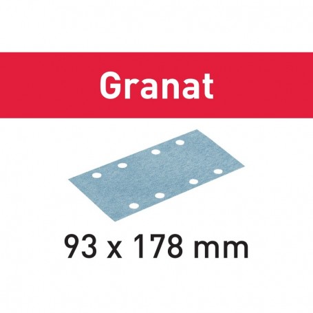 Festool - 498933 -  Hoja de lijar STF 93X178 P40 GR/50 Granat - 1