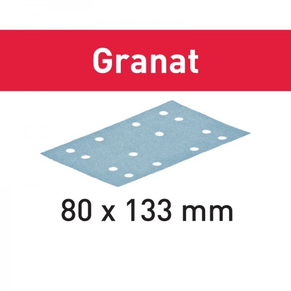 Festool - 497119 -  Hoja de lijar STF 80x133 P80 GR/50 Granat - 1