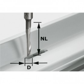 Festool - 491036 -  Fresa para aluminio HS S8 D5/NL23 - 1