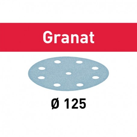 Festool - 497169 -  Disco de lijar STF D125/8 P120 GR/100 Granat - 1
