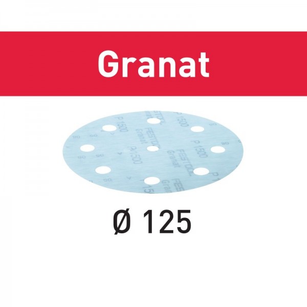 Festool - 497181 -  Disco de lijar STF D125/8 P1200 GR/50 Granat - 1