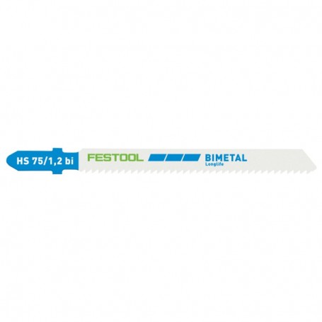 Festool - 204270 -  Hoja de calar HS 75/1.2 BI/5 METAL STEEL/STAINLESS STEEL - 1