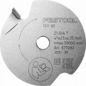 Festool - 577082 -  Hoja de sierra de pre-corte DIA 47x2.5x6.35 T1 - 1