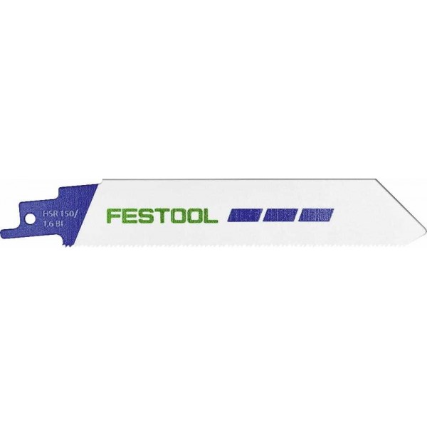 Festool - 577489 -  Hoja para sierra de sable HSR 150/1.6 BI/5 METAL STEEL/STAINLESS STEEL - 1